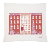 Orange Brooklyn Brownstone Tea Towel